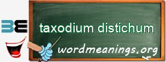 WordMeaning blackboard for taxodium distichum